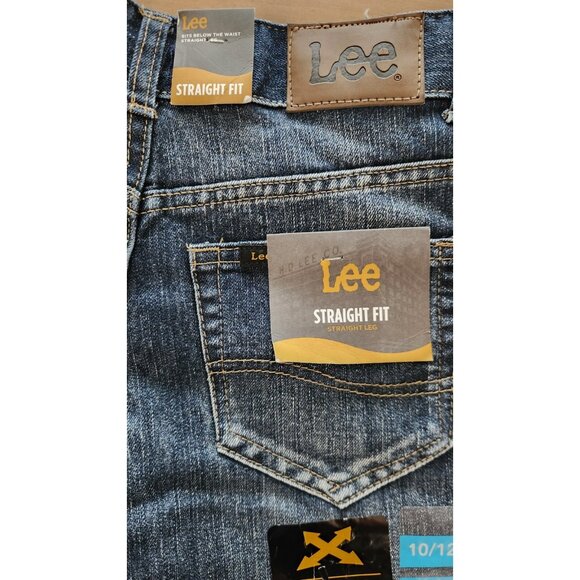 Lee Jeans Straight Fit Active Stretch Blue Boys Size 10/12 NEW WITH TAGS - Picture 8 of 10